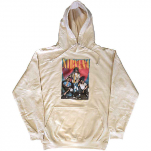 Nirvana - Trapper Hat Mono Logo Sand Hoodie  i gruppen ÖVRIGT / Övrigt / aub hos Bengans Skivbutik AB (5553902r)