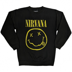Nirvana - Yellow Happy Face Bl Sweatshirt  i gruppen MERCHANDISE / Sweatshirt / Pop-Rock hos Bengans Skivbutik AB (5553905r)