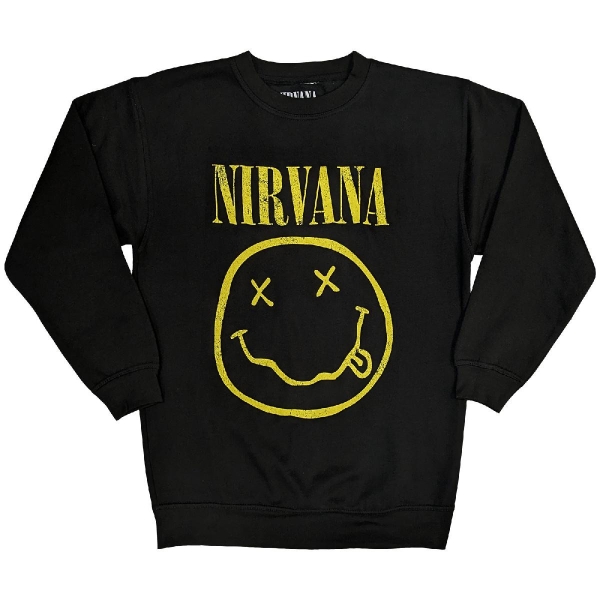 Nirvana - Yellow Happy Face Bl Sweatshirt i gruppen MERCHANDISE / Sweatshirt / Pop-Rock hos Bengans Skivbutik AB (5553905r)