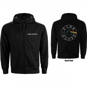 Pink Floyd - Circle Logo Backprint Bl Zip Hoodie i gruppen ÖVRIGT / Övrigt / aub hos Bengans Skivbutik AB (5553936r)