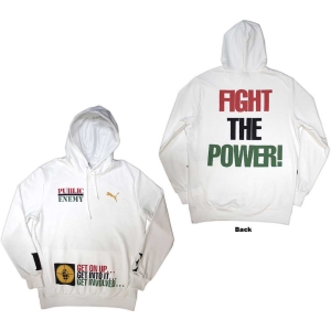 Public Enemy - Fight The Power Uni Wht Hoodie  i gruppen ÖVRIGT / Övrigt / aub hos Bengans Skivbutik AB (5553954r)