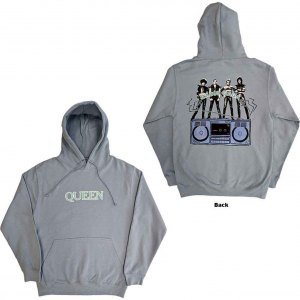 Queen - Radio Ga Ga Back Lht Blue Hoodie  i gruppen ÖVRIGT / Övrigt / aub hos Bengans Skivbutik AB (5553966r)