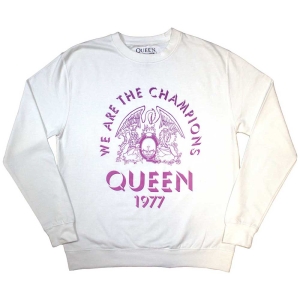Queen - Champions 77 Wht Sweatshirt  i gruppen MERCHANDISE / Sweatshirt / Pop-Rock hos Bengans Skivbutik AB (5553970r)