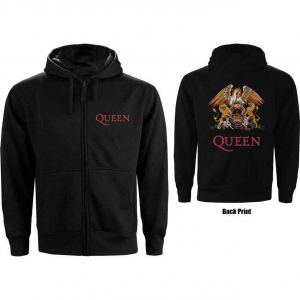 Queen - Classic Crest Uni Bl Zip Hoodie  i gruppen ÖVRIGT / Övrigt / aub hos Bengans Skivbutik AB (5553974r)