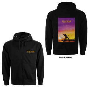 Queen - Movie Poster Uni Bl Zip Hoodie i gruppen ÖVRIGT / Övrigt / aub hos Bengans Skivbutik AB (5553976r)