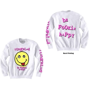 Yungblud - Raver Smile Uni Wht Sweatshirt  i gruppen MERCHANDISE / Sweatshirt / Pop-Rock hos Bengans Skivbutik AB (5555611r)