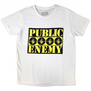 Public Enemy - Four Logos Uni Wht T-Shirt i gruppen ÖVRIGT / Övrigt / aub hos Bengans Skivbutik AB (5556663r)