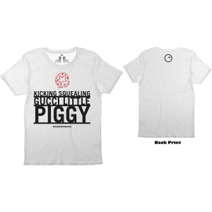 Radiohead - Gucci Piggy Uni Wht T-Shirt  (L) i gruppen ÖVRIGT / Övrigt / aub hos Bengans Skivbutik AB (5556668)
