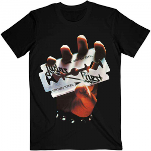 Judas Priest - British Steel Uni Bl T-Shirt i gruppen MERCHANDISE / T-shirt / Hårdrock hos Bengans Skivbutik AB (5556718)