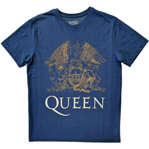 Queen - Crest Uni Denim T-Shirt i gruppen ÖVRIGT / Övrigt / aub hos Bengans Skivbutik AB (5556776r)