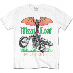Meat Loaf - Bat Out Of Hell Wht T-Shirt i gruppen ÖVRIGT / Övrigt / aub hos Bengans Skivbutik AB (5557952)