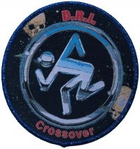 D.R.I. - Patch Crossover Blue Border (9,3 Cm i gruppen MERCHANDISE / Tygmärke / Hårdrock hos Bengans Skivbutik AB (5562687)