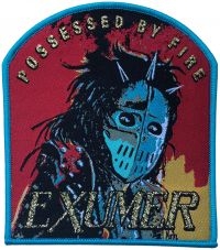 Exhumer - Patch Possessed By Fire Blue Border i gruppen MERCHANDISE / Tygmärke / Hårdrock hos Bengans Skivbutik AB (5562691)