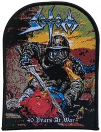 Sodom - Patch 40 Years At War Black Border i gruppen MERCHANDISE / Tygmärke / Hårdrock hos Bengans Skivbutik AB (5562693)