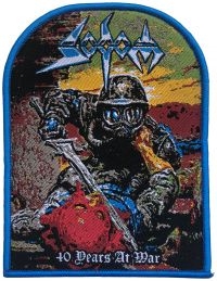 Sodom - Patch 40 Years At War Blue Border ( i gruppen MERCHANDISE / Tygmärke / Hårdrock hos Bengans Skivbutik AB (5562694)
