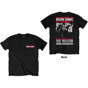 Run Dmc - Rap Invasion Uni Bl T-Shirt i gruppen MERCHANDISE / T-shirt / Pop-Rock hos Bengans Skivbutik AB (5563420r)