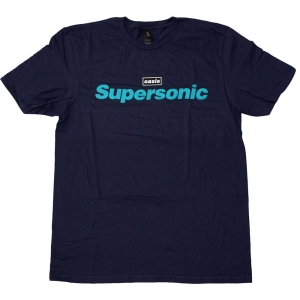 Oasis - Supersonic Title Colour Navy T-Shirt  (M) i gruppen MERCHANDISE / T-shirt / Pop-Rock hos Bengans Skivbutik AB (5564162)