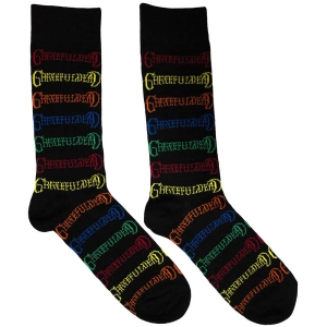 Grateful Dead - Coloured Logos Patt Bl Socks (Eu 39-45) i gruppen MERCHANDISE /  /  hos Bengans Skivbutik AB (5564499)