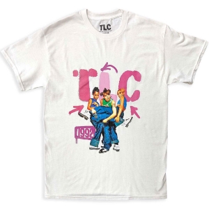 Tlc - Kicking Group Uni Wht T-Shirt i gruppen MERCHANDISE / T-shirt / RnB-Soul hos Bengans Skivbutik AB (5564554r)