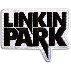 Linkin Park - Black Logo Wht Woven Patch i gruppen MERCHANDISE / Tygmärke / Hårdrock hos Bengans Skivbutik AB (5565588)