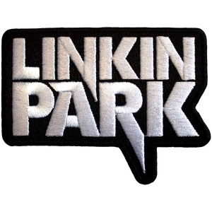 Linkin Park - White Logo Bl Woven Patch i gruppen MERCHANDISE / Tygmärke / Hårdrock hos Bengans Skivbutik AB (5565597)