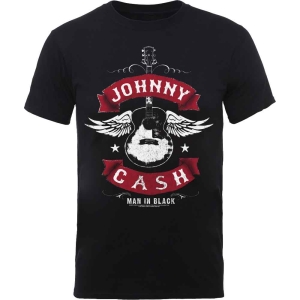 Johnny Cash - Winged Guitar Uni Bl T-Shirt i gruppen MERCHANDISE / T-shirt / Country hos Bengans Skivbutik AB (5574717)