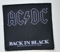 Ac/Dc - Patch Back In Black (9,5 X 10,1 Cm) i gruppen MERCHANDISE / Tygmärke / Hårdrock hos Bengans Skivbutik AB (5577289)
