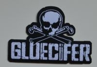 Gluecifer - Patch Skull Logo (9,2 X 6,5 Cm) i gruppen MERCHANDISE / Tygmärke /  hos Bengans Skivbutik AB (5577327)