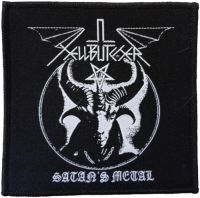 Hellbutcher - Patch Satans Metal (9,7 X 9,7 Cm) i gruppen MERCHANDISE / Tygmärke / Hårdrock hos Bengans Skivbutik AB (5577363)