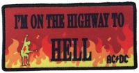 Ac/Dc - Patch Highway To Hell Flames (5,3 X i gruppen MERCHANDISE / Tygmärke / Hårdrock hos Bengans Skivbutik AB (5577388)