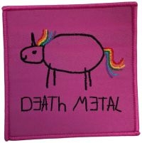 Death Metal - Patch Unicorn Pink (7,9 X 7,9 Cm) i gruppen MERCHANDISE / Tygmärke / Hårdrock hos Bengans Skivbutik AB (5577402)