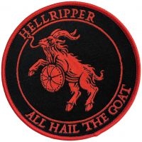 Hellripper - Patch All Hail The Goat Red (9 Cm) i gruppen MERCHANDISE / Tygmärke / Hårdrock hos Bengans Skivbutik AB (5577459)