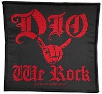 Dio - Patch We Rock (9,5 X 10 Cm) i gruppen MERCHANDISE / Tygmärke / Hårdrock hos Bengans Skivbutik AB (5577525)