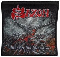 Saxon - Patch Hell, Fire And Damnation (9,7 i gruppen MERCHANDISE / Tygmärke / Hårdrock hos Bengans Skivbutik AB (5577528)