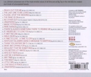 Johnson Lou - Incomparable Soul Vocalist i gruppen CD / Pop-Rock,RnB-Soul hos Bengans Skivbutik AB (557757)