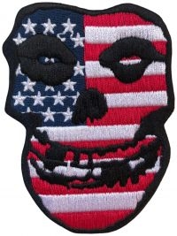Misfits - Patch Usa Skull (8,8 X 6,5 Cm) i gruppen MERCHANDISE / Tygmärke / Pop-Rock hos Bengans Skivbutik AB (5577584)