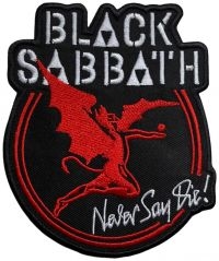 Black Sabbath - Patch Archange Never Say Die (10,1 i gruppen MERCHANDISE / Tygmärke / Hårdrock hos Bengans Skivbutik AB (5579721)