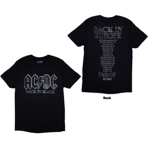 Ac/Dc - Back In Black Eu Tour 24 Uni Bl T-Shirt i gruppen MERCHANDISE / T-shirt / Hårdrock hos Bengans Skivbutik AB (5581207r)