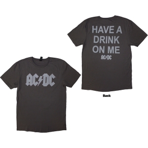 Ac/Dc - Have A Drink On Me Uni Grey T-Shirt i gruppen MERCHANDISE / T-shirt / Hårdrock hos Bengans Skivbutik AB (5581211r)