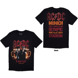 Ac/Dc - Pwr Up Munich 24 Uni Bl T-Shirt i gruppen MERCHANDISE / T-shirt / Hårdrock hos Bengans Skivbutik AB (5581224r)