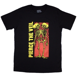 Pierce The Veil - Wavy Skeleton Uni Bl T-Shirt  (2XL) i gruppen MERCHANDISE / T-shirt / Pop-Rock hos Bengans Skivbutik AB (5581304)