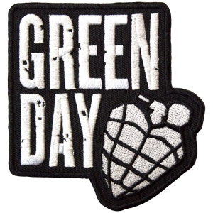Green Day - Stacked Logo & Grenade Woven Patch i gruppen MERCHANDISE / Tygmärke / Punk hos Bengans Skivbutik AB (5581827)