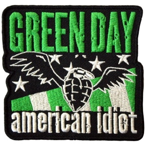 Green Day - American Idiot Wings Woven Patch i gruppen MERCHANDISE / Tygmärke / Punk hos Bengans Skivbutik AB (5581830)