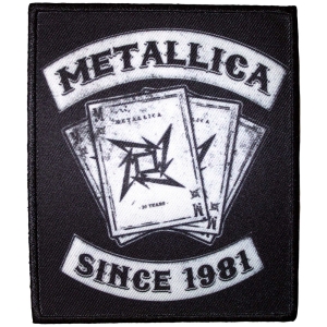 Metallica - 30Th Anniversary Playing Card Printed Patch i gruppen MERCHANDISE / Tygmärke / Hårdrock hos Bengans Skivbutik AB (5581863)