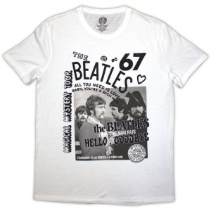 Beatles - 1967 Uni Wht T-Shirt i gruppen ÖVRIGT / Övrigt / aub hos Bengans Skivbutik AB (5581962r)