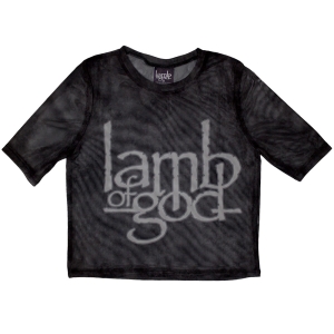 Lamb Of God - Logo Lady Bl Mesh Crop Top i gruppen MERCHANDISE / T-shirt / Hårdrock hos Bengans Skivbutik AB (5583033r)