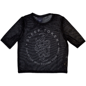 Sleep Token - Tomb Lady Bl Mesh Crop Top i gruppen MERCHANDISE / T-shirt / Hårdrock hos Bengans Skivbutik AB (5583052r)