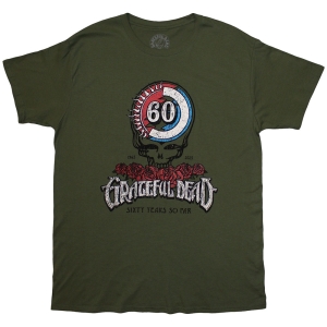 Grateful Dead - 60Th Roses Uni Green T-Shirt i gruppen MERCHANDISE / T-shirt / Pop-Rock hos Bengans Skivbutik AB (5583343r)