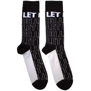 Beatles - Let It Be Text Outlines Repeat Uni Bl Socks i gruppen MERCHANDISE /  /  hos Bengans Skivbutik AB (5583639)