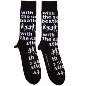Beatles - With The Beatles Silhouettes Repeat Uni Bl Socks i gruppen MERCHANDISE /  /  hos Bengans Skivbutik AB (5583645)